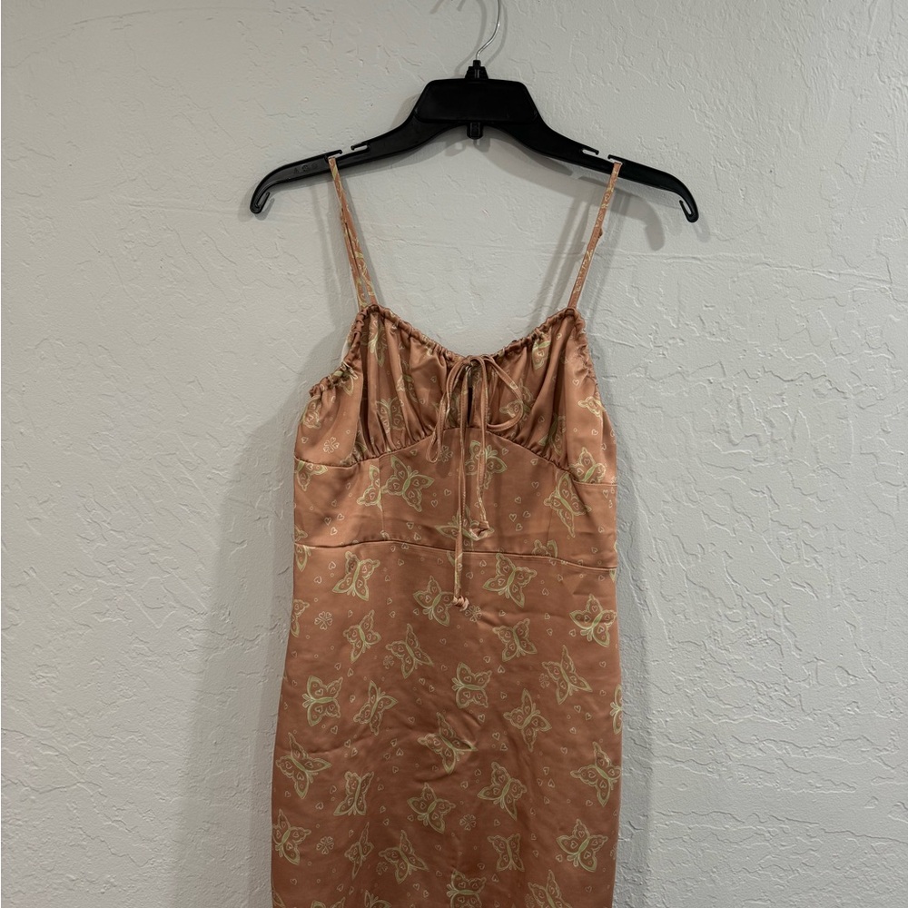 La Hearts Heart Print Satin Dress